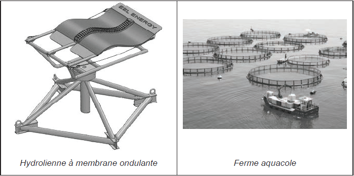 Hydrolienne à membrane et ferme aquacole